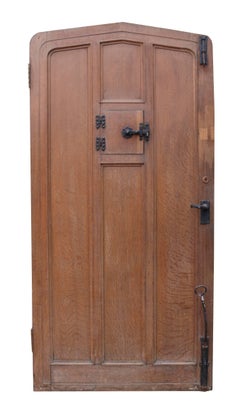 English Oak Arched and Studded Exterior / Front Door