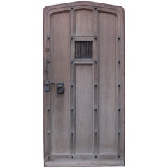 English Oak Arched and Studded Exterior / Front Door