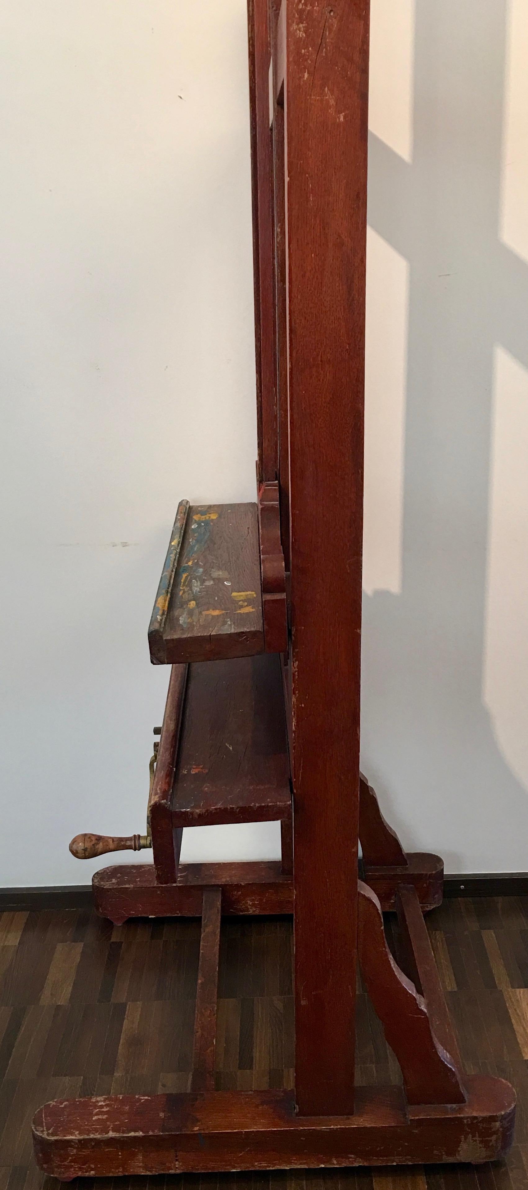 English Oak Artist's Studio Easel, Late 19th Century For Sale 6