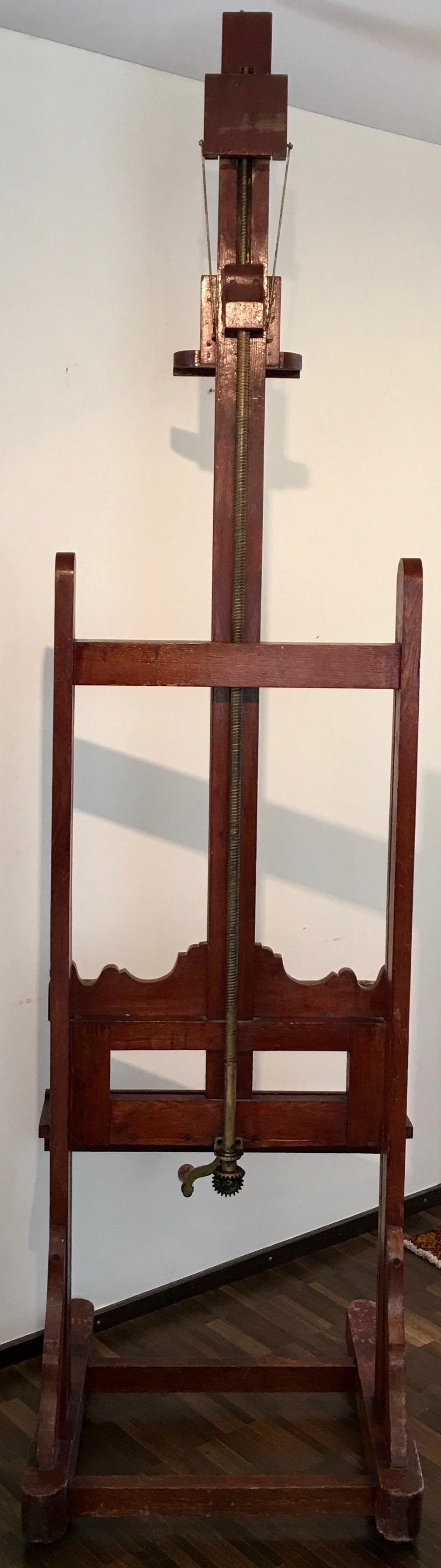 English Oak Artist's Studio Easel, Late 19th Century For Sale 2