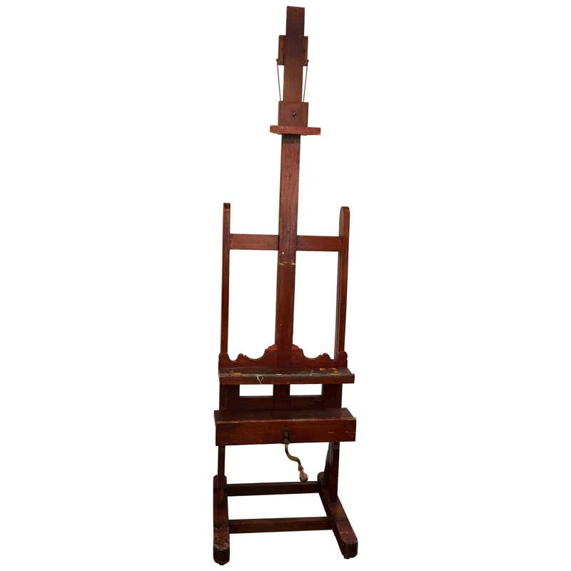 Oak Artist’s Fully Adjustable Studio Easel For Sale at 1stDibs