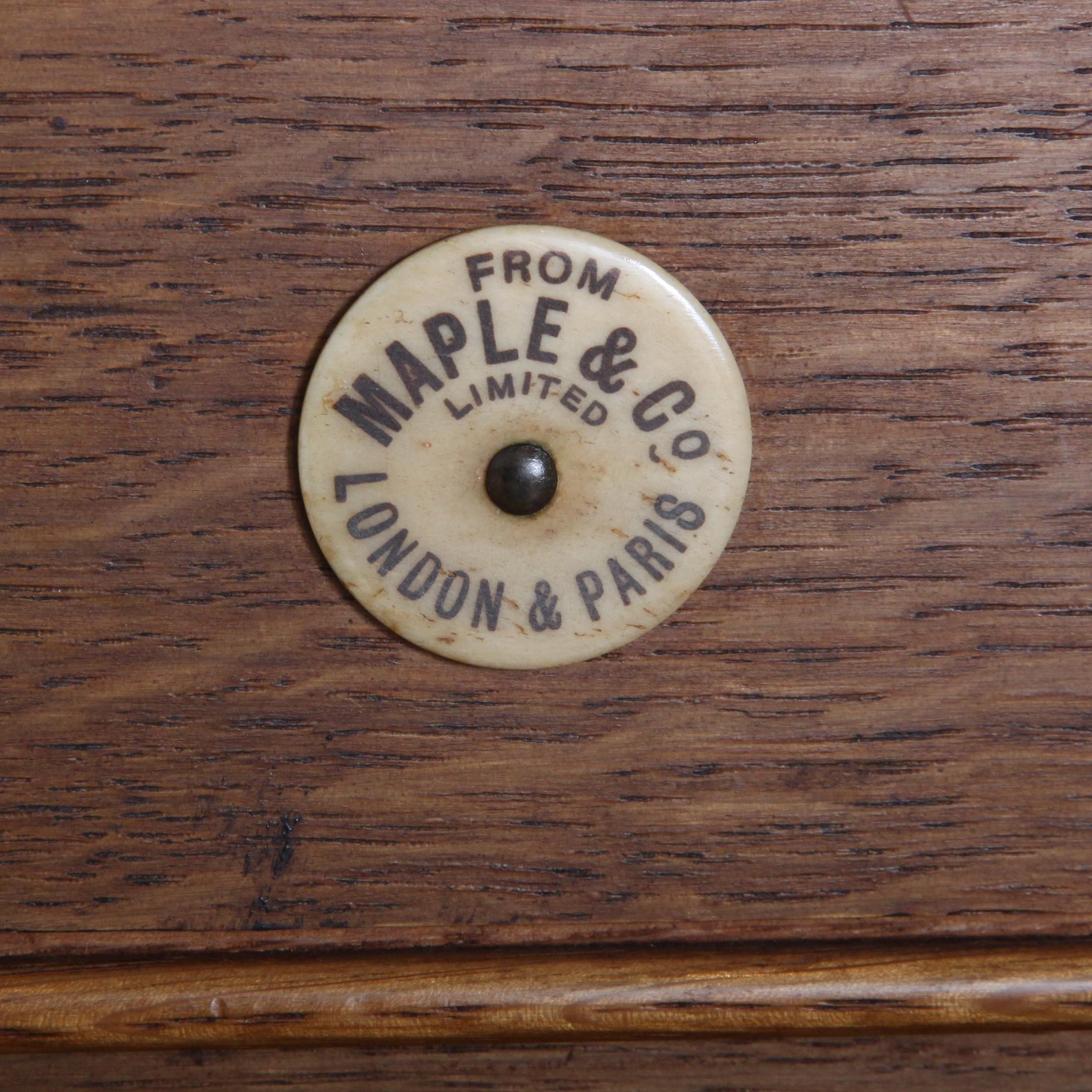 British English Oak Arts & Crafts / Art Nouveau Sideboard 'Maple and Company'