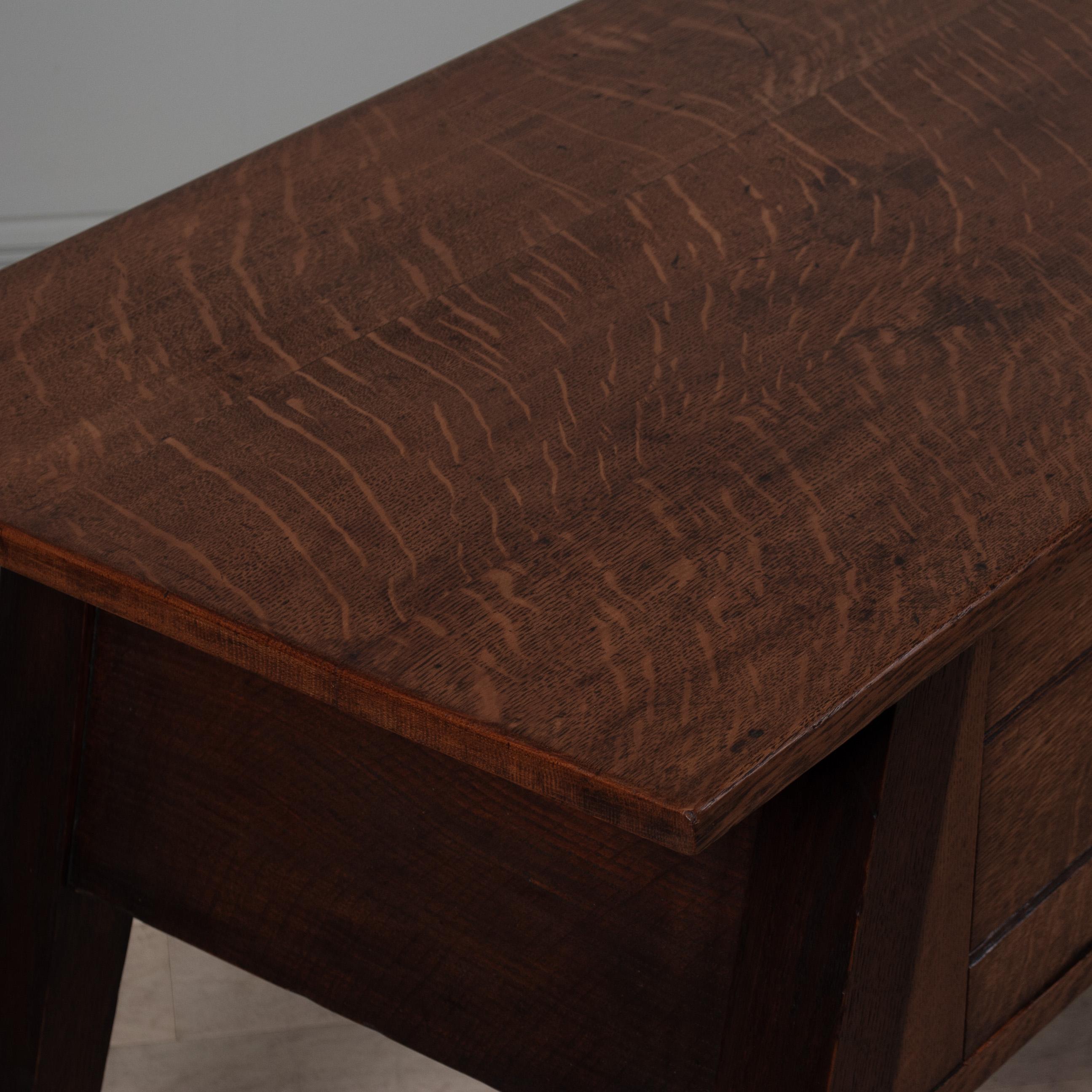 Anglais Table console Arts & Crafts en Oak Oak anglais en vente