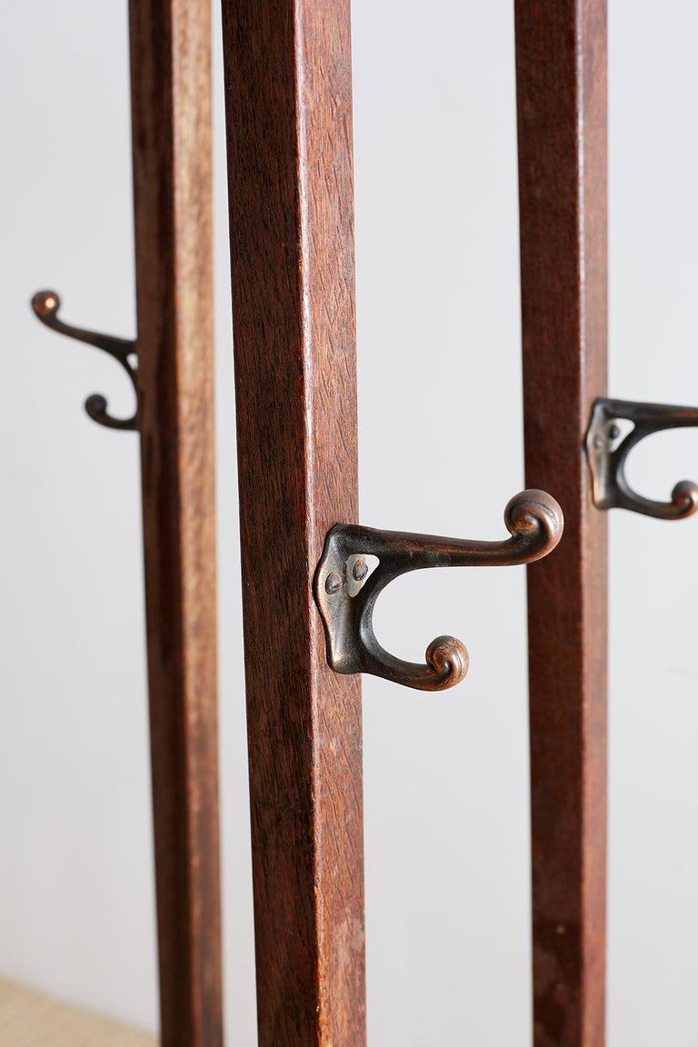 English Oak Arts and Crafts Hall Tree Stand at 1stDibs