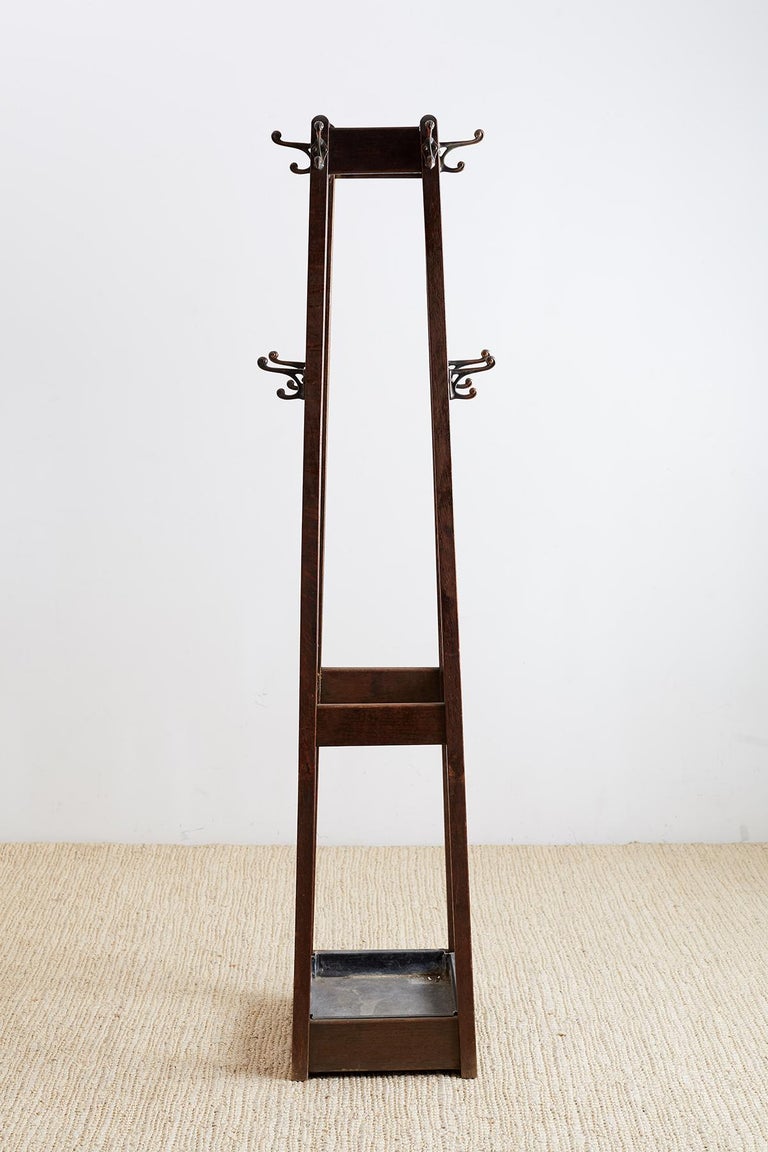 English Oak Arts and Crafts Hall Tree Stand at 1stDibs