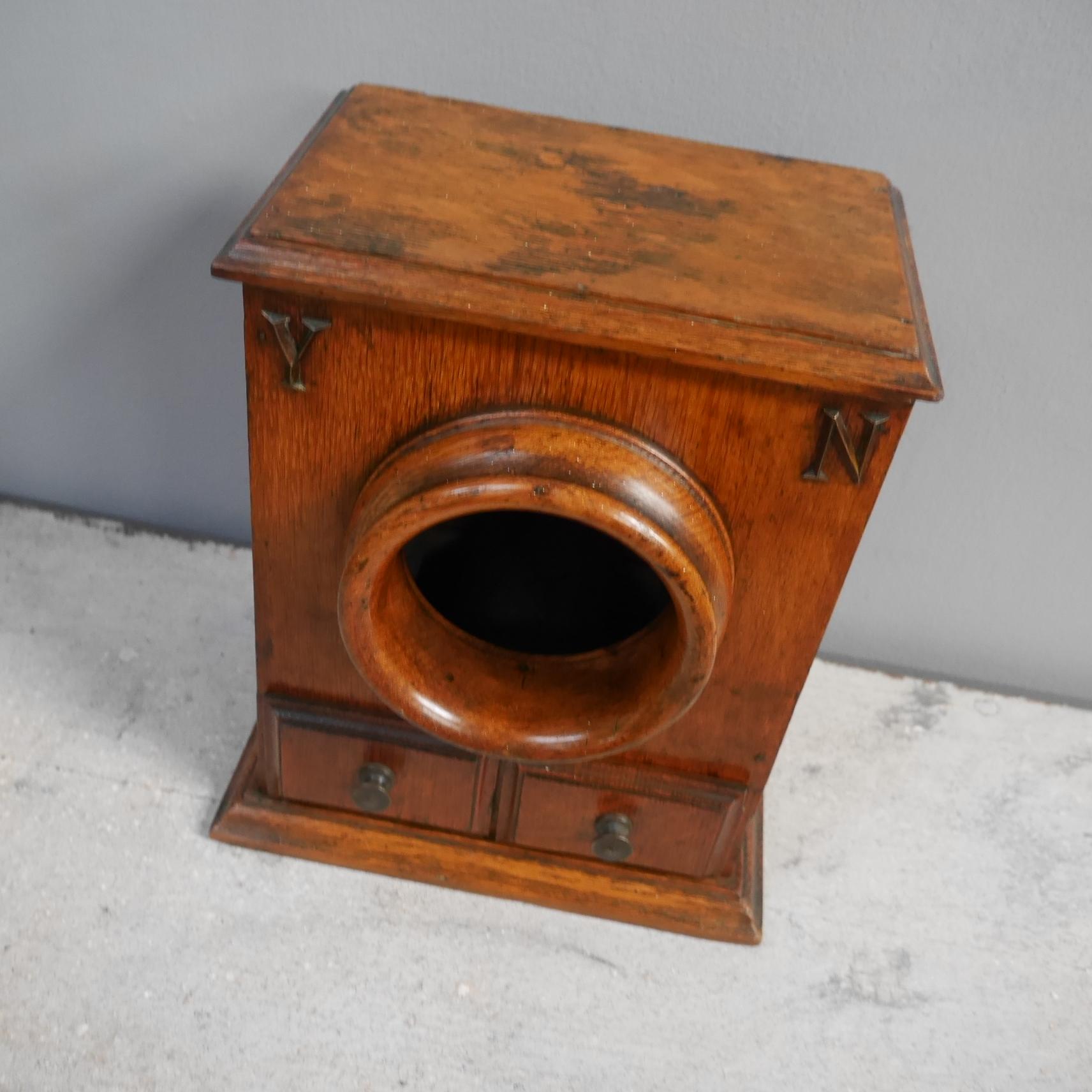 Bronze English Oak Ballot Box by Toye & Co