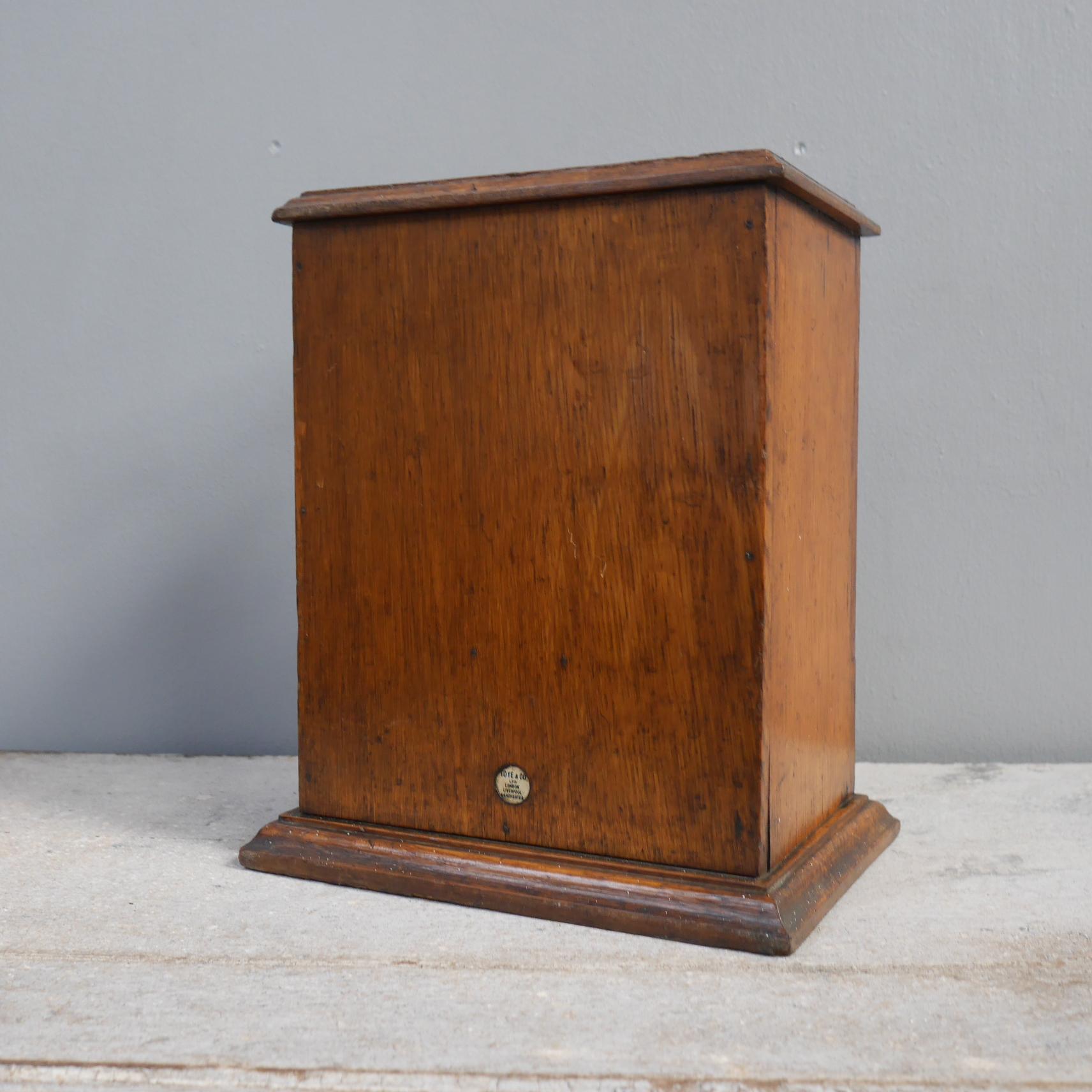 Late 19th Century English Oak Ballot Box by Toye & Co