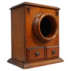 Antique English Oak Ballot Box by Toye & Co