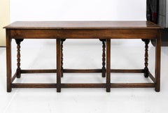 English Oak Barley Twist Console Table