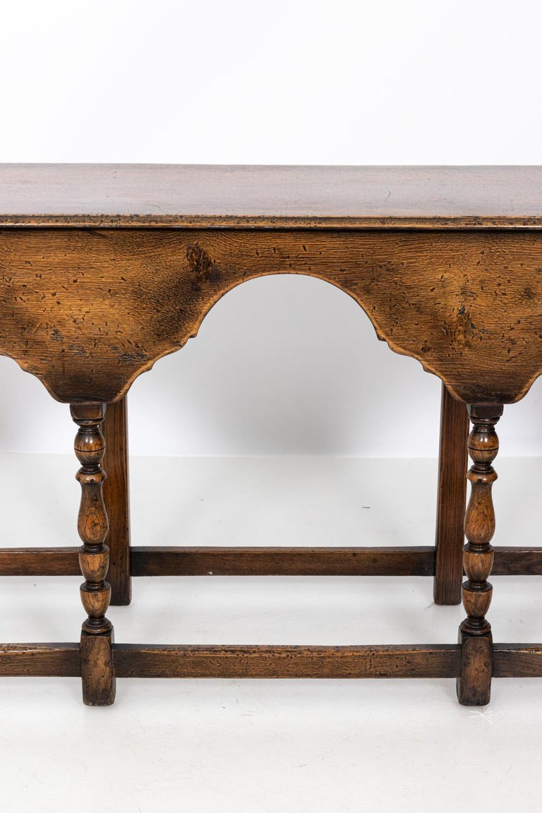 English Oak Barley Twist Console Table At 1stdibs English Oak Barley Twist Console Table