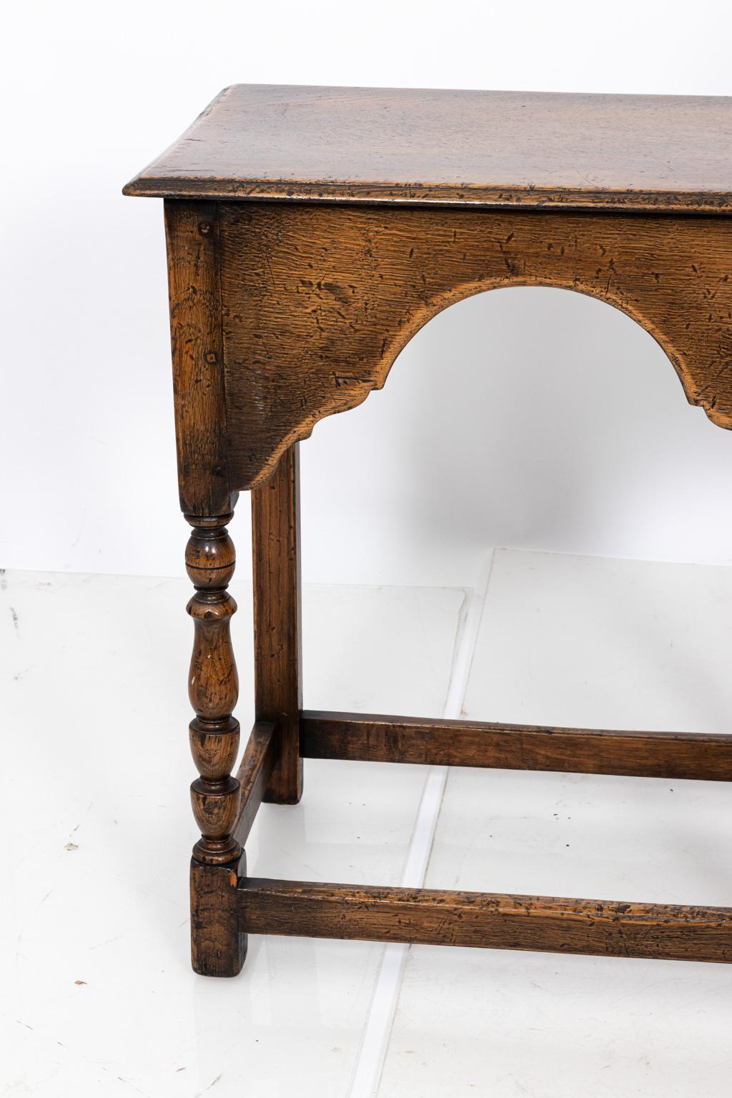 20th Century English Oak Barley Twist Console Table