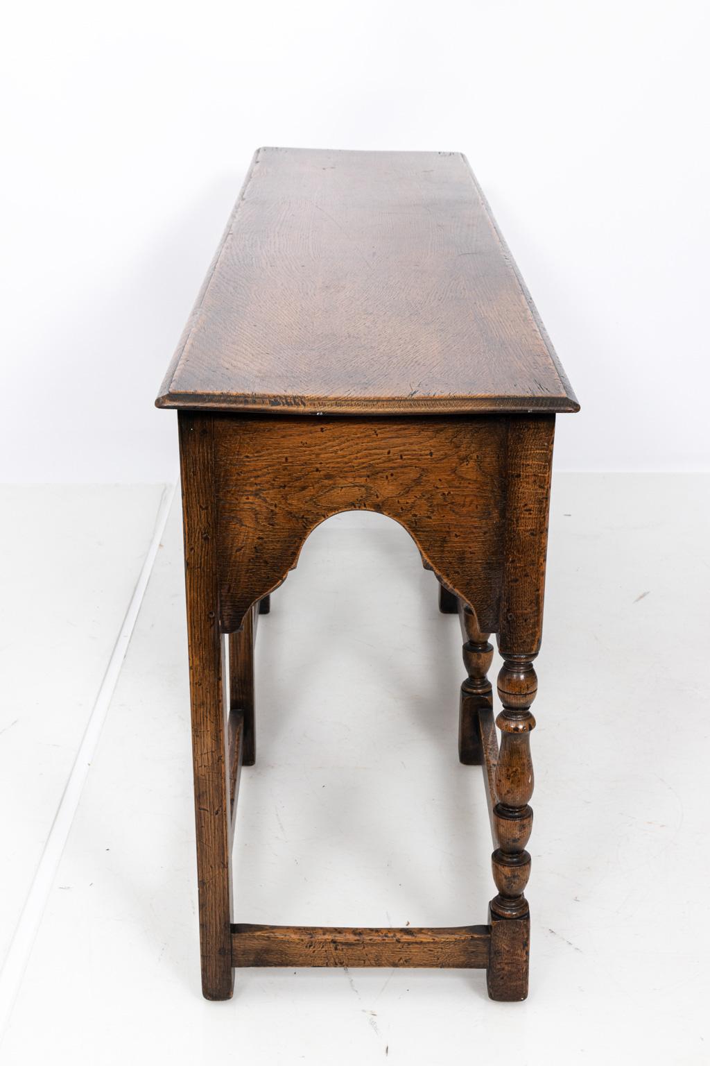 English Oak Barley Twist Console Table 3