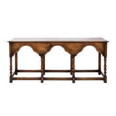 English Oak Barley Twist Console Table