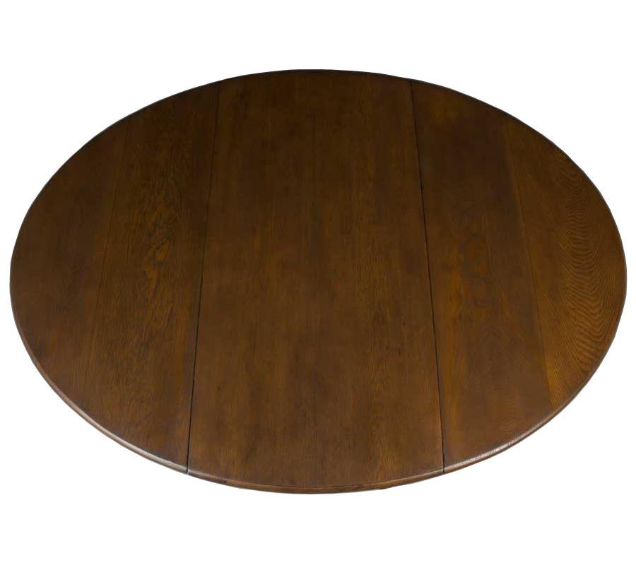 Early 20th Century English Oak Barley Twist Gate Leg Drop Leaf Table