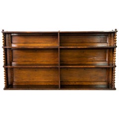 English Oak Barley Twist Hanging Shelf