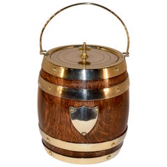 English Oak Biscuit Barrel, circa 1900