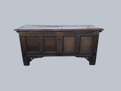 Englische Deckentruhe / Box aus Eiche, ca. 1680