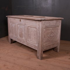 English Oak Blanket Chest / Storage Trunk