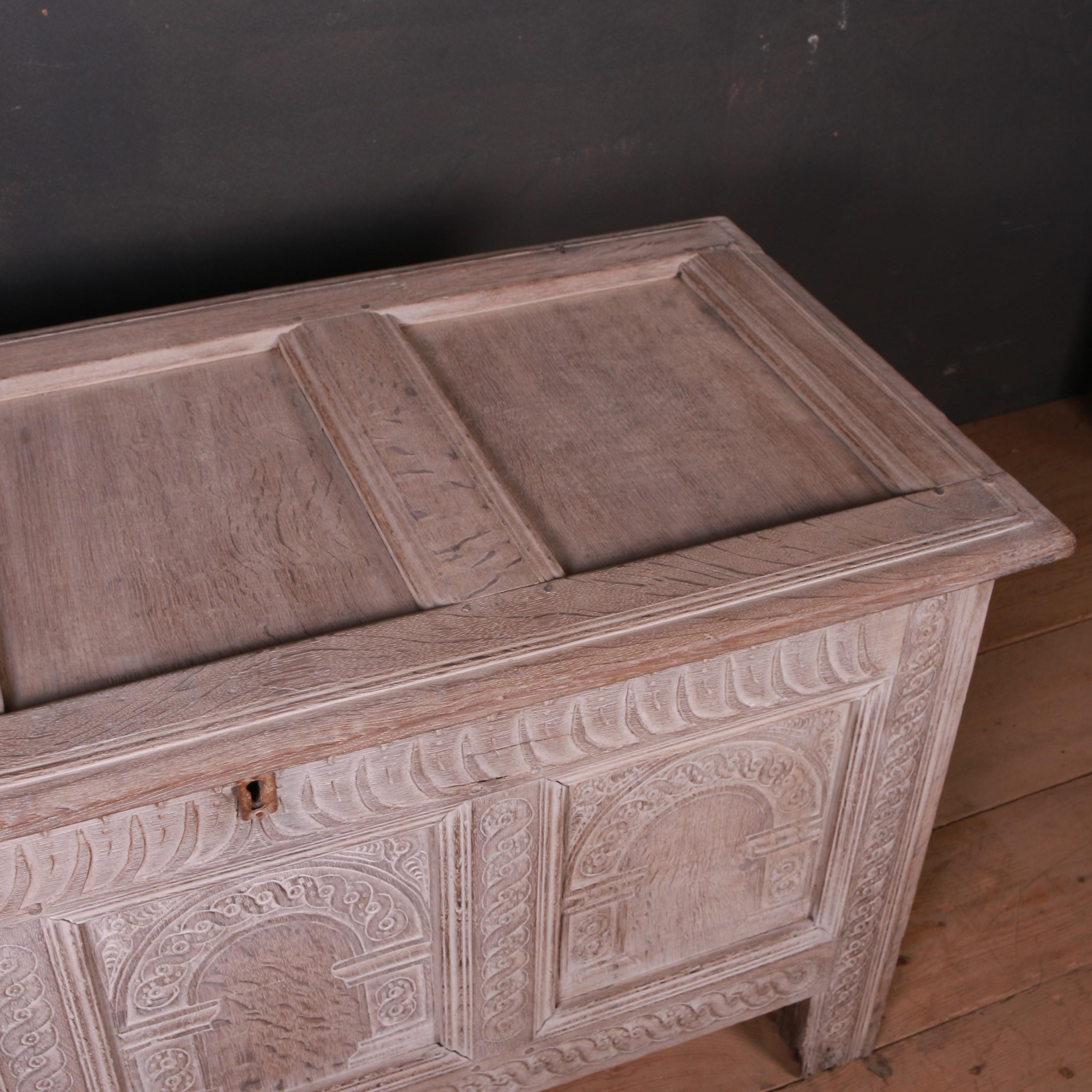 English Oak Blanket Chest / Storage Trunk 1