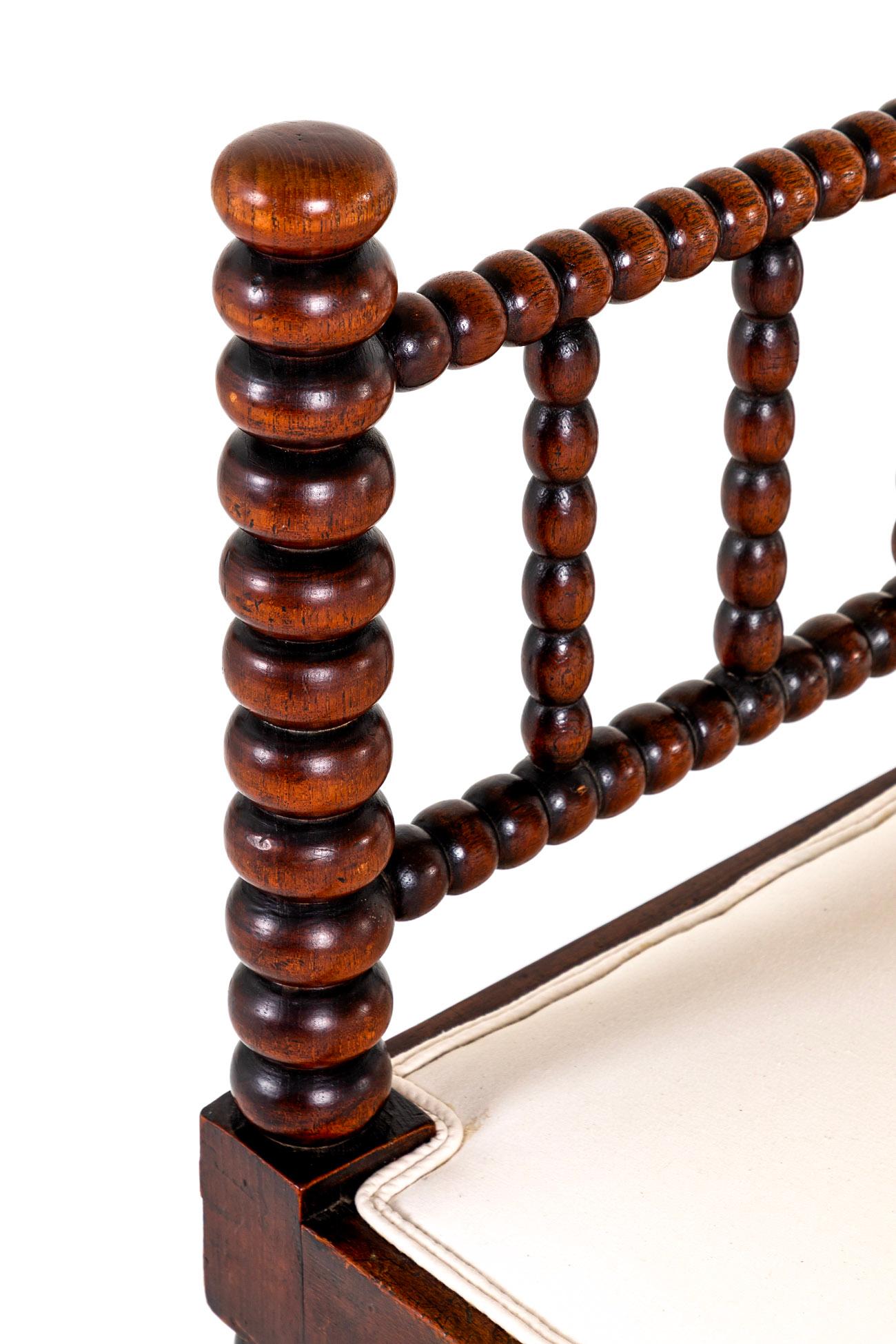 Calicot English Oak Bobbin Corner Chair en vente
