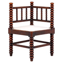 English Oak Bobbin Corner Chair