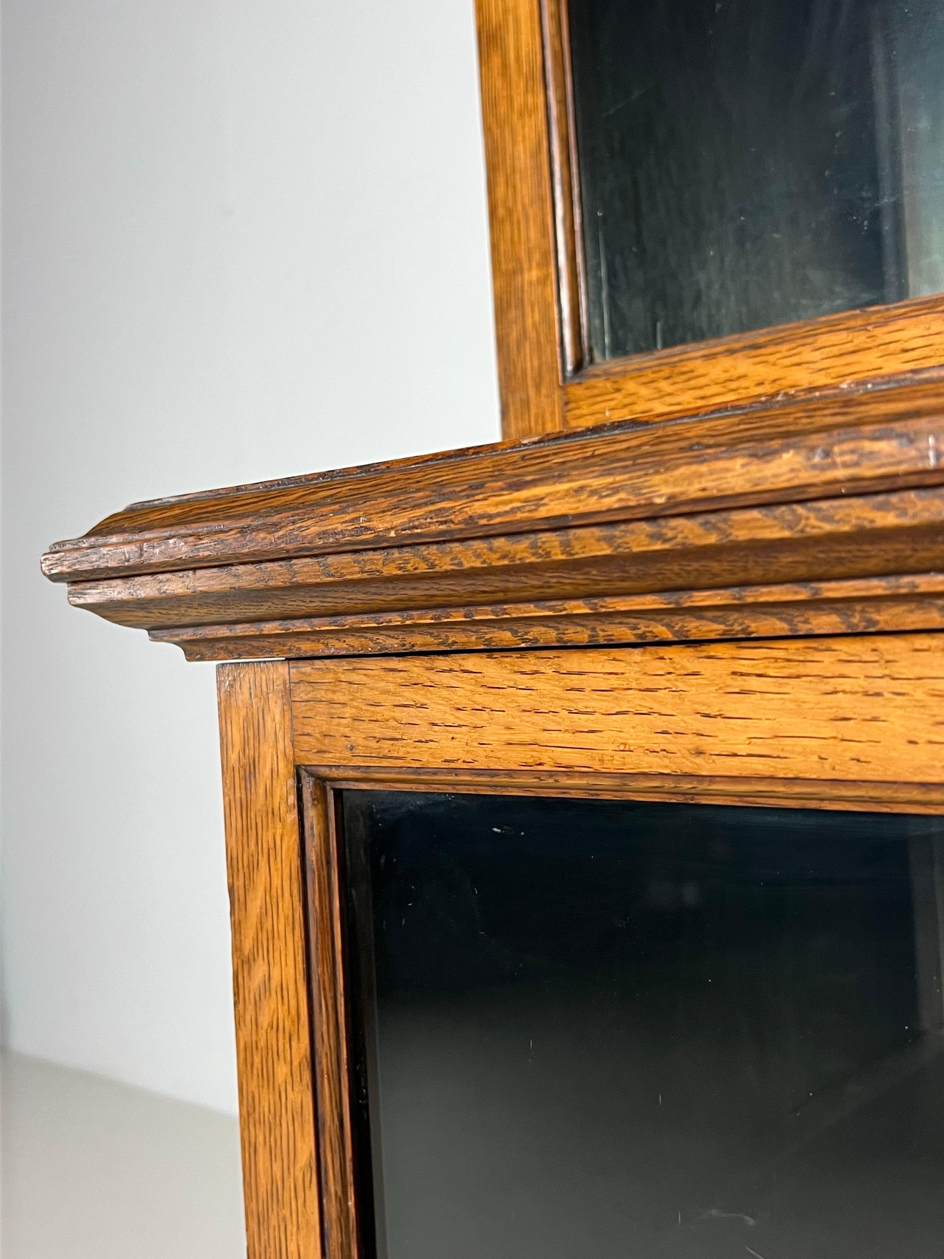 English oak bookcase For Sale 7