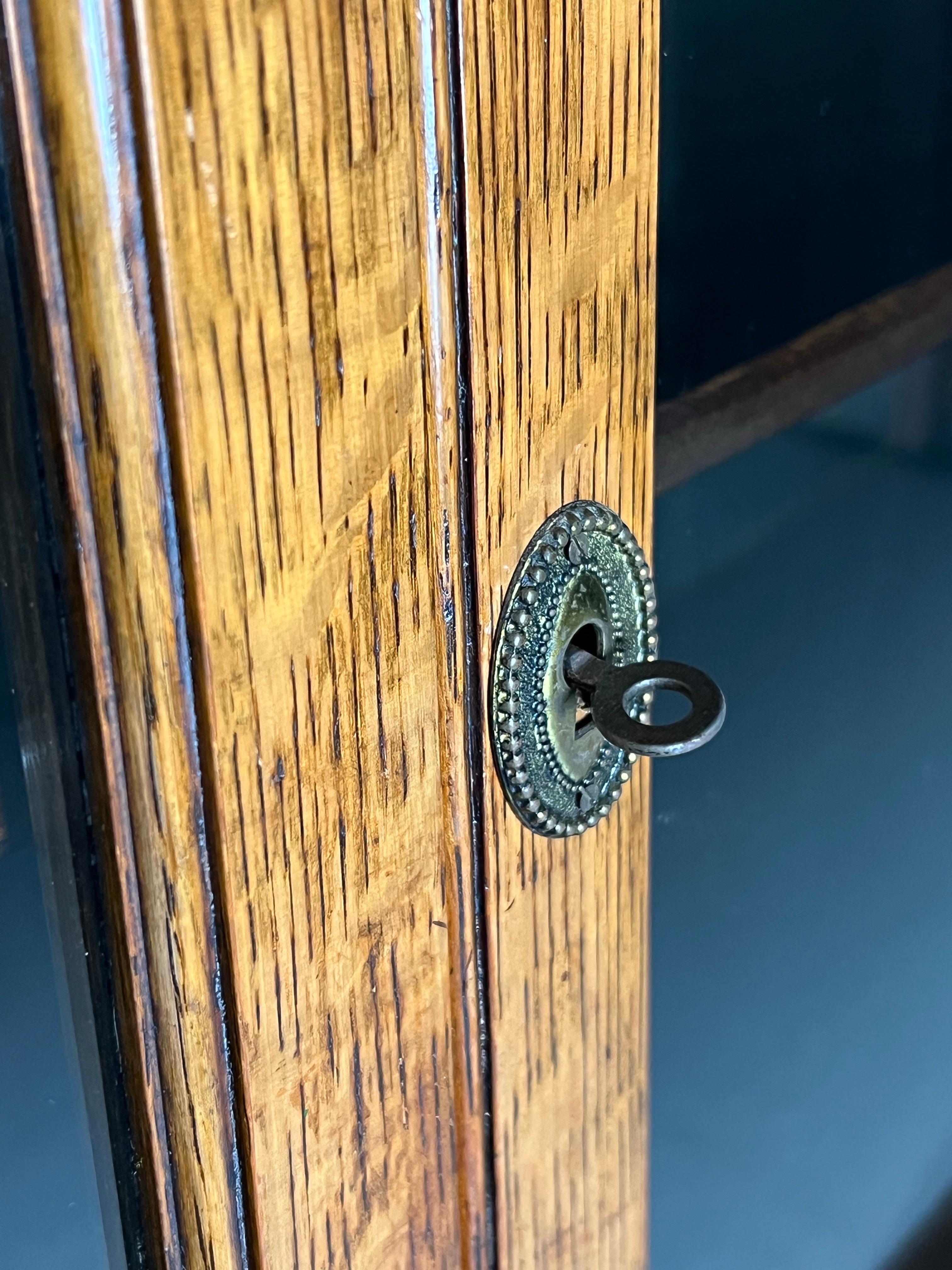 English oak bookcase For Sale 11