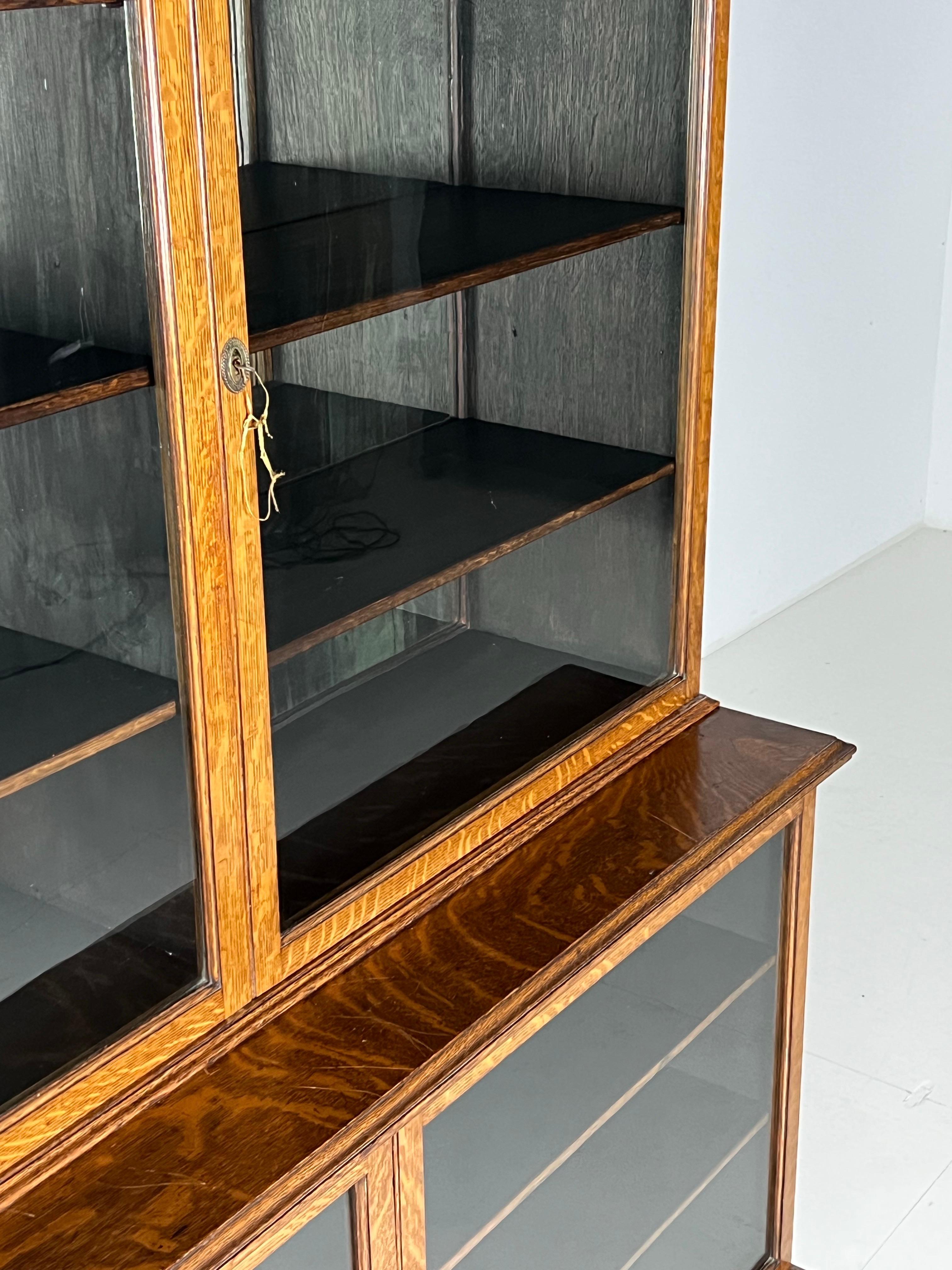 English oak bookcase For Sale 13