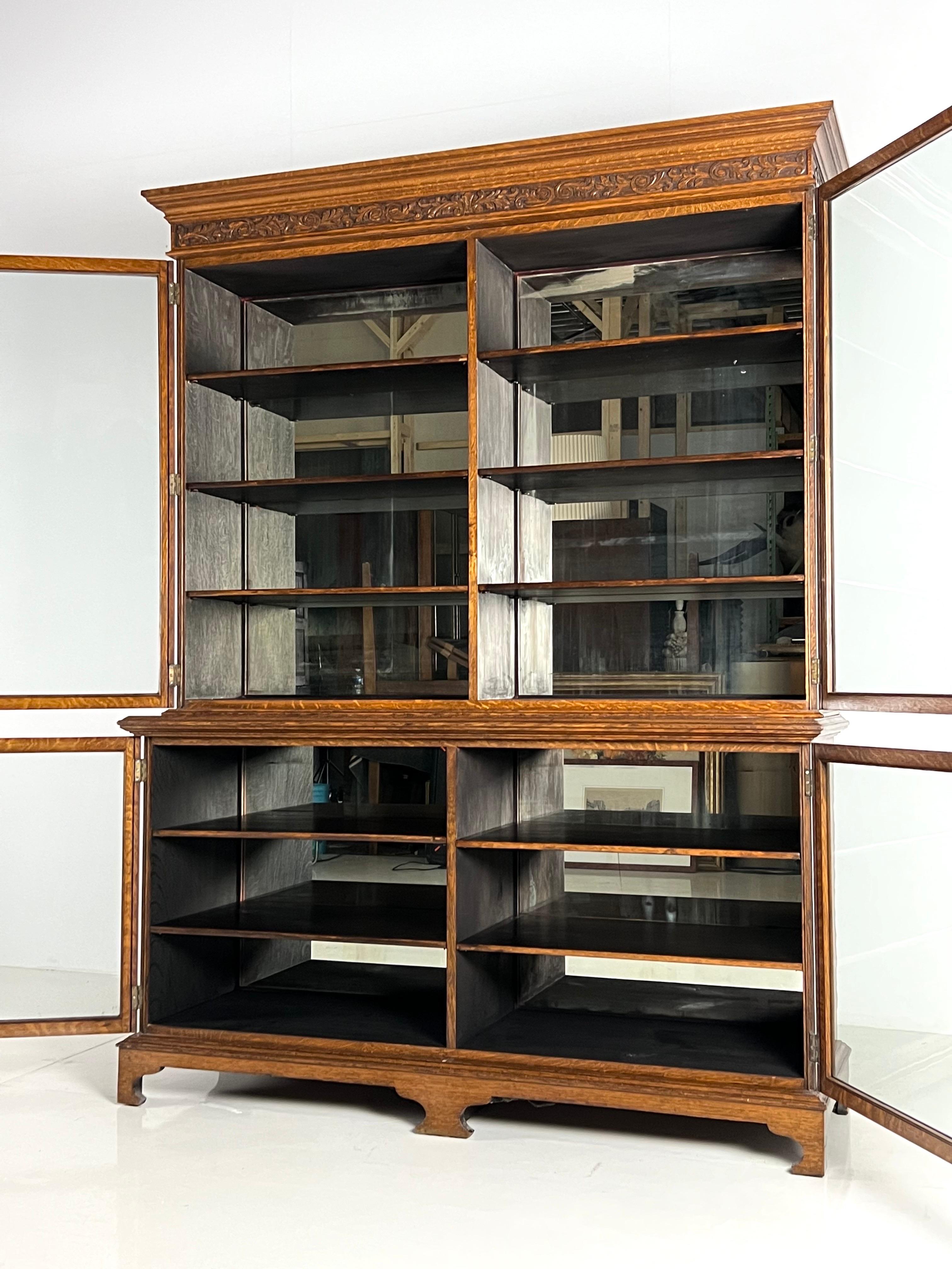 English oak bookcase For Sale 1