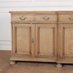 English Oak Breakfront Dresser Base