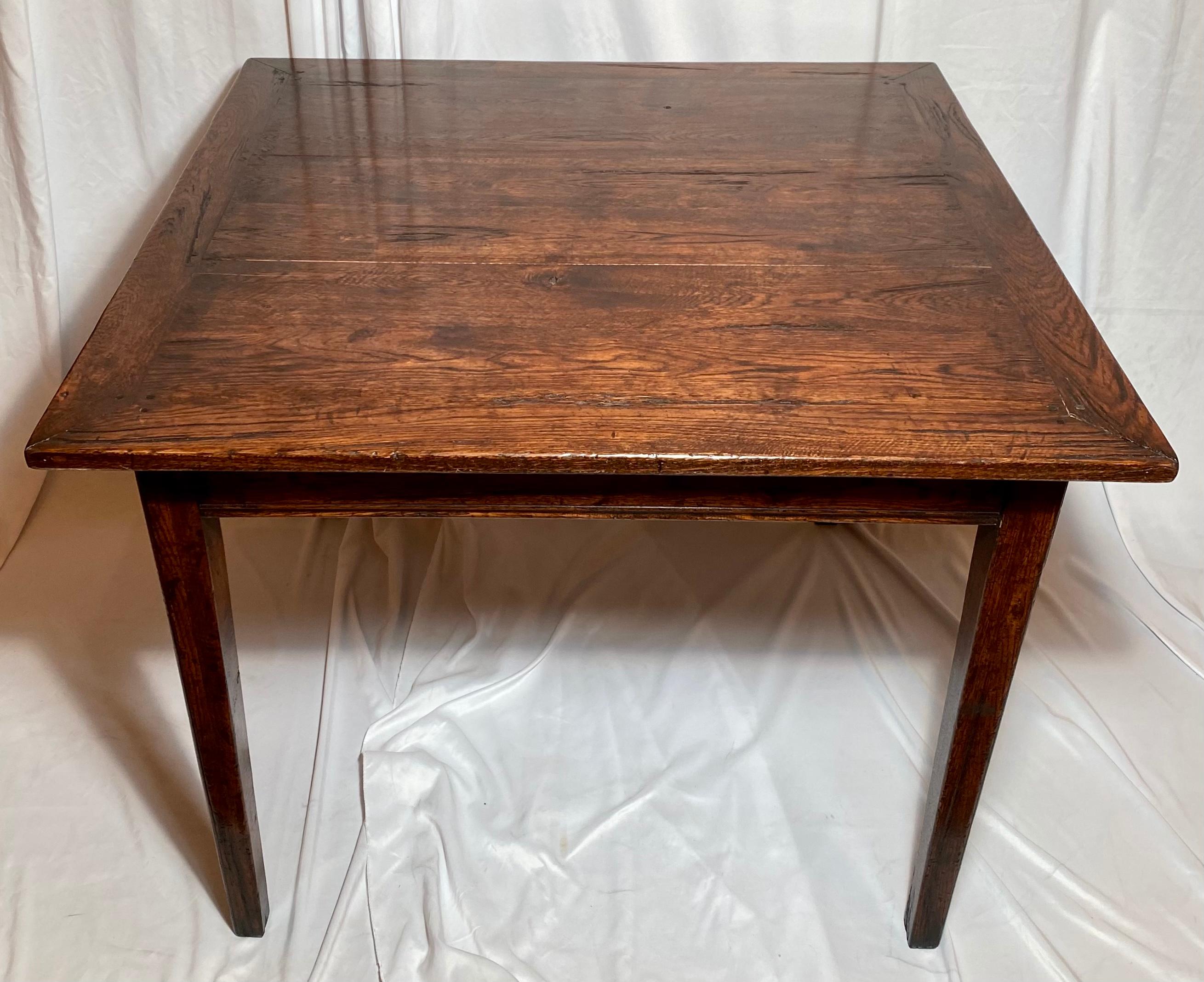 English oak card table made by hand for Keil's Antiques using handsome old wood.

 