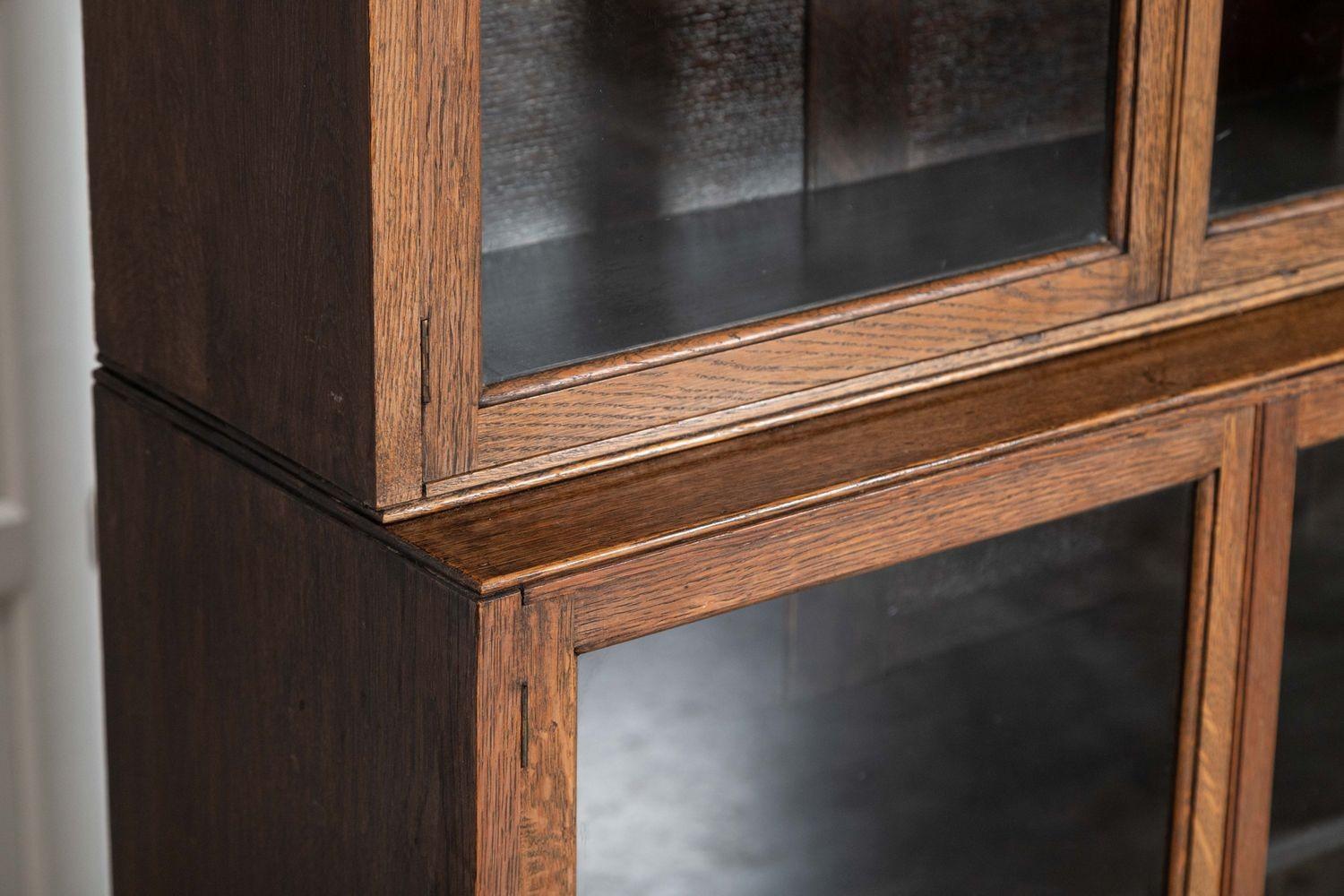 Libreria modulare smaltata in Oak Oak intagliato inglese in vendita 6