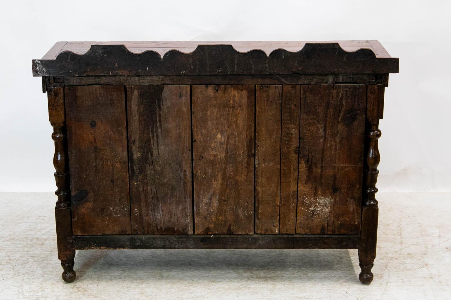 English Oak Carved Serving Cabinet For Sale 3