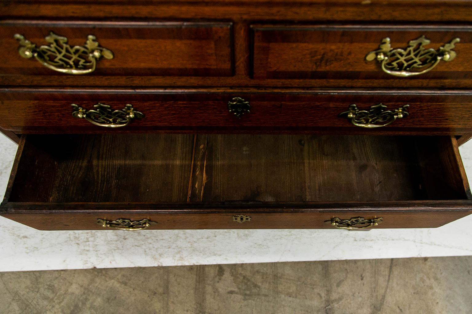 Brass English Oak Chest For Sale