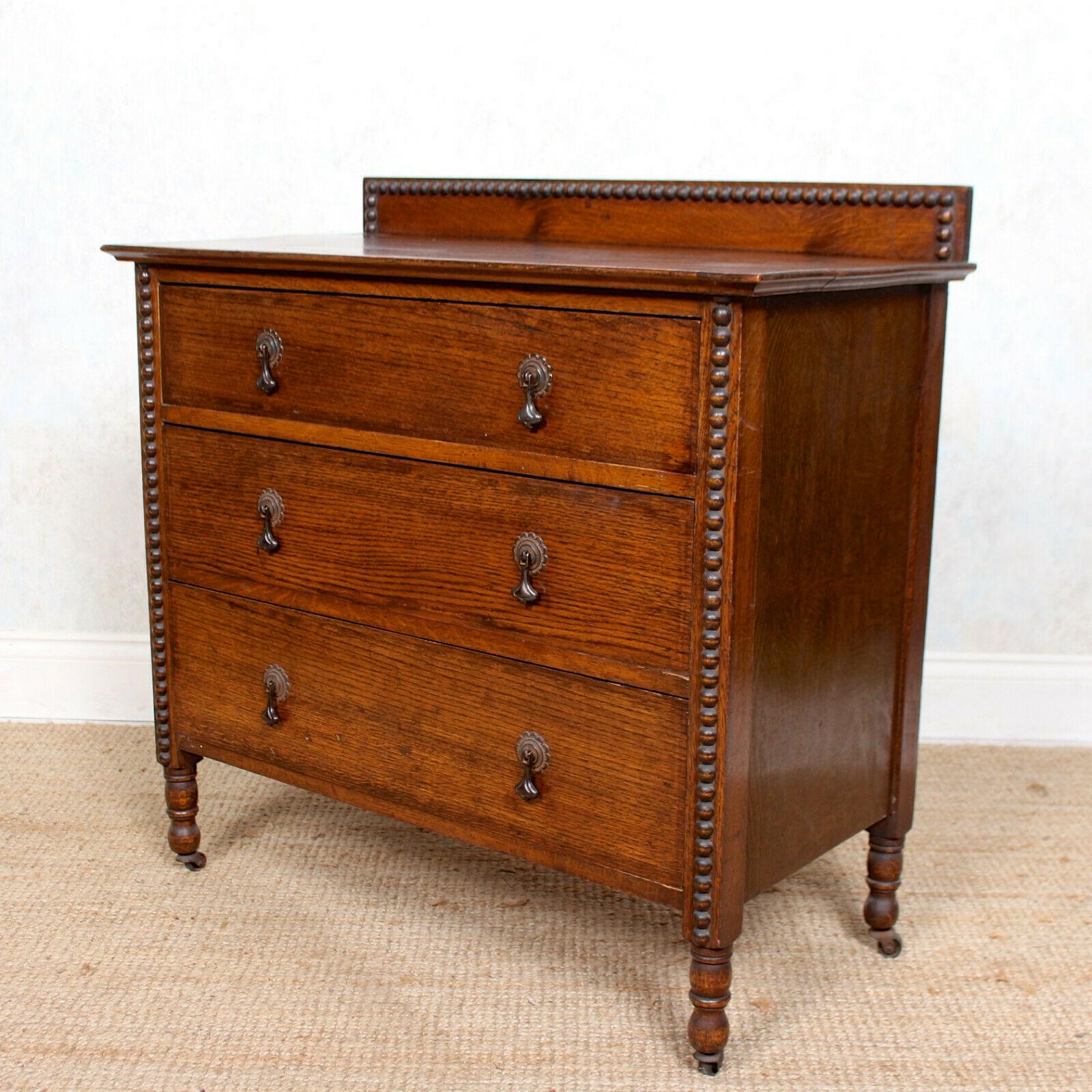 English Oak Chest of Drawers Arts & Crafts 3