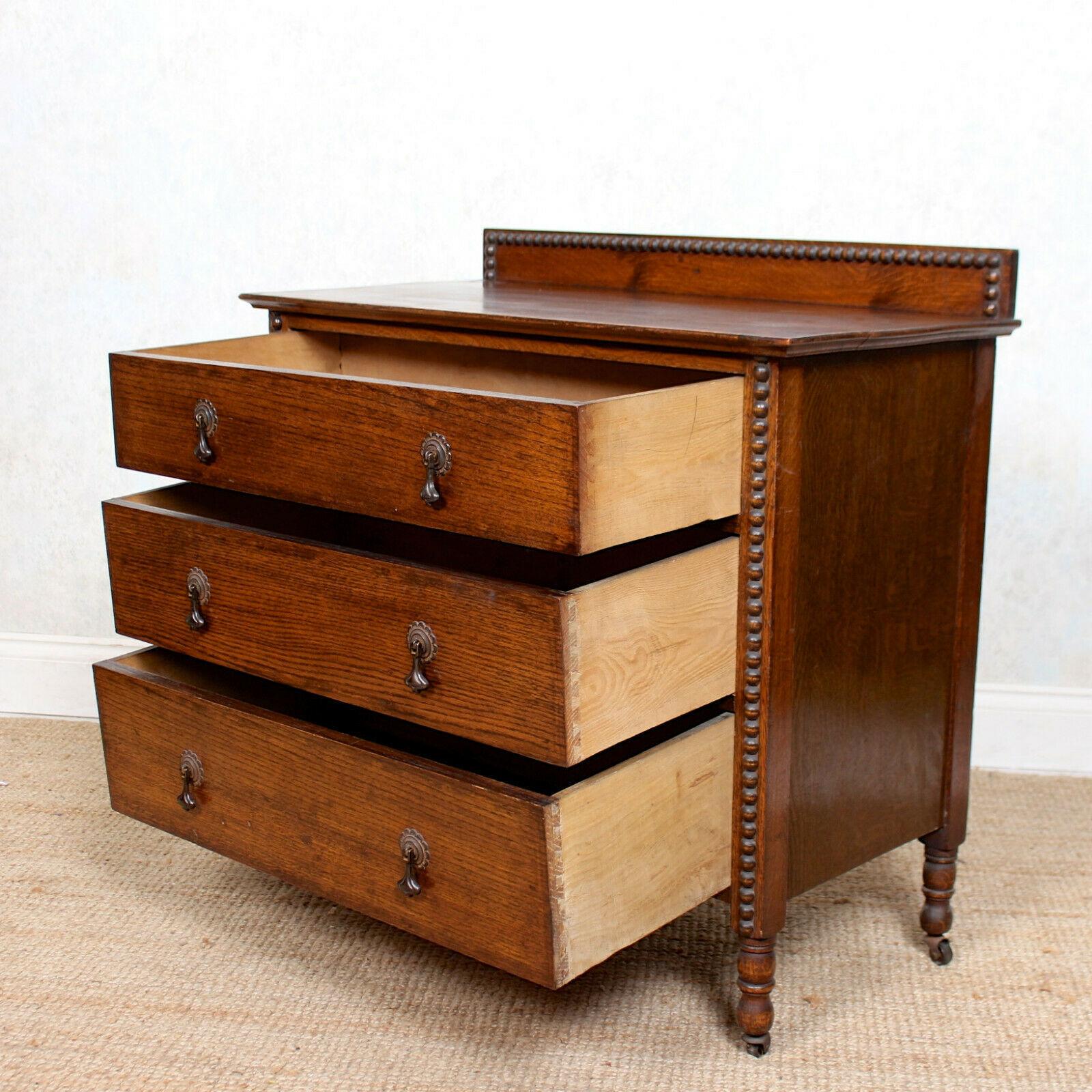 English Oak Chest of Drawers Arts & Crafts 4