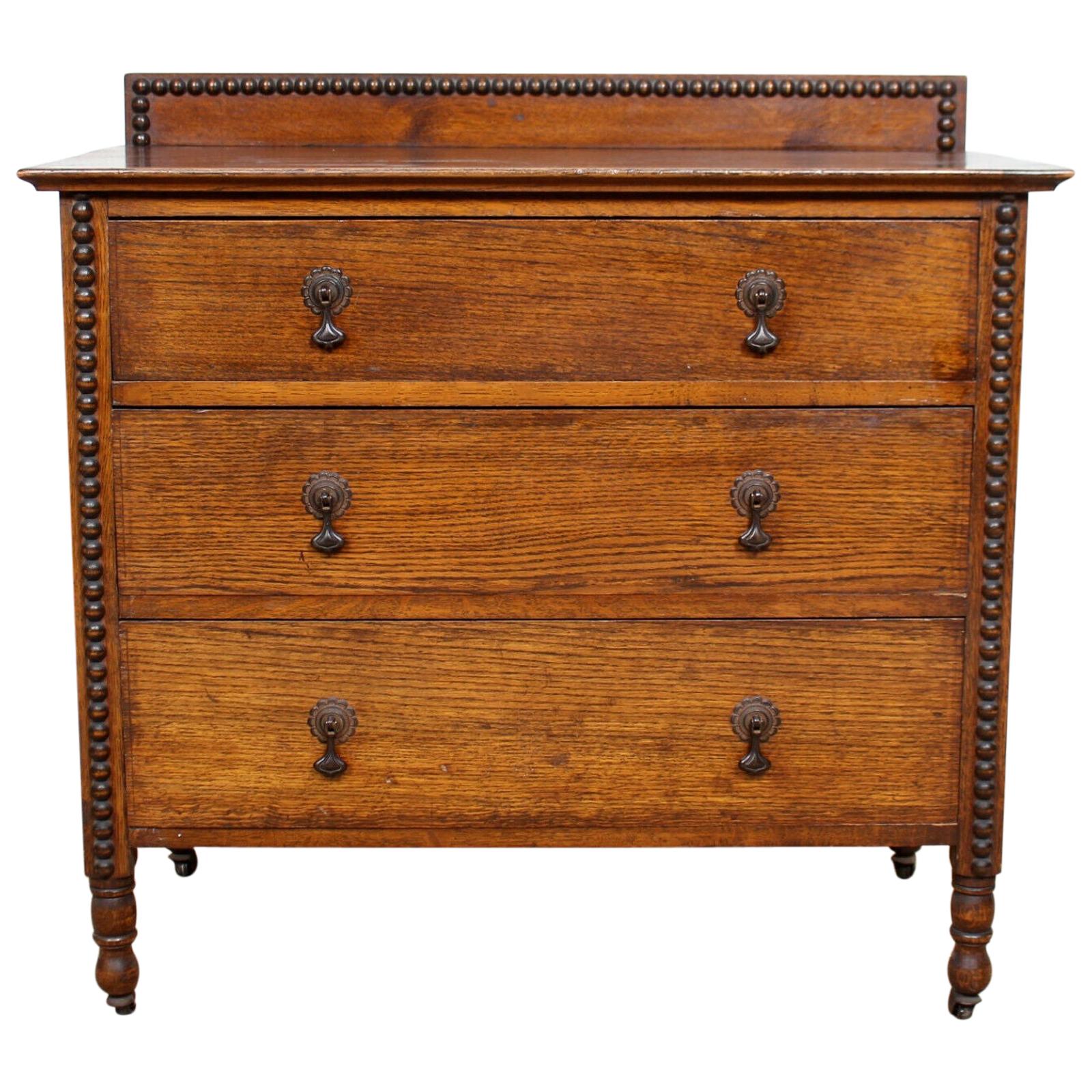 English Oak Chest of Drawers Arts & Crafts