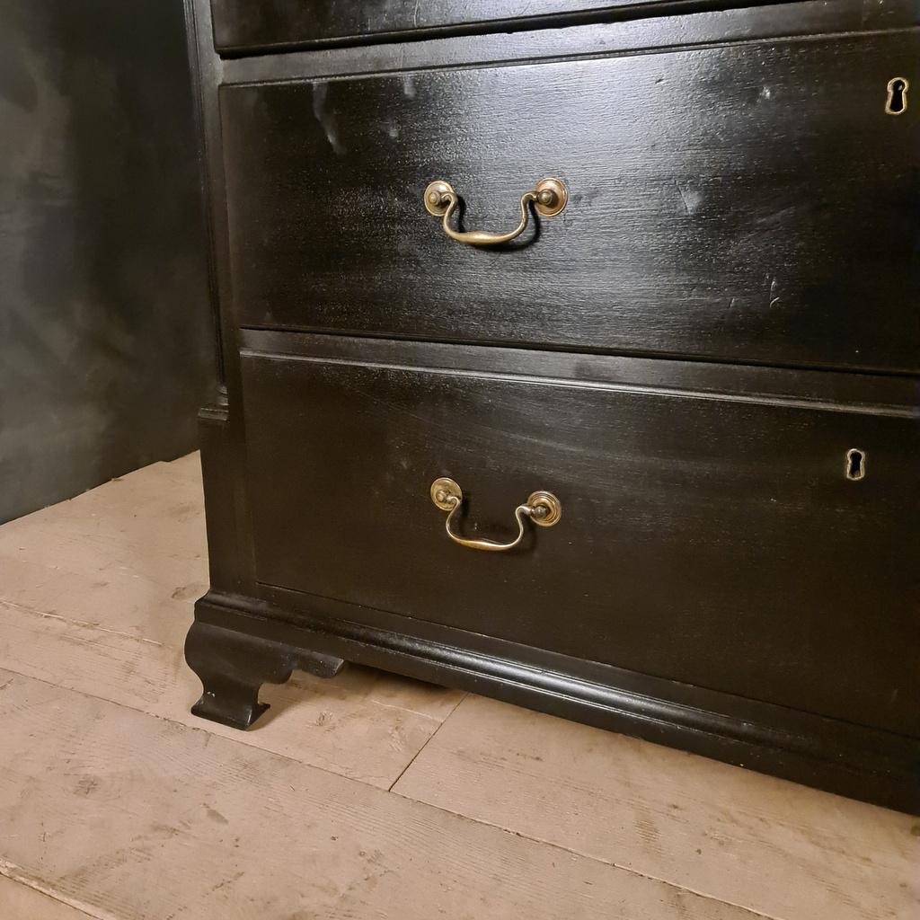 Painted English Oak Chest of Drawers