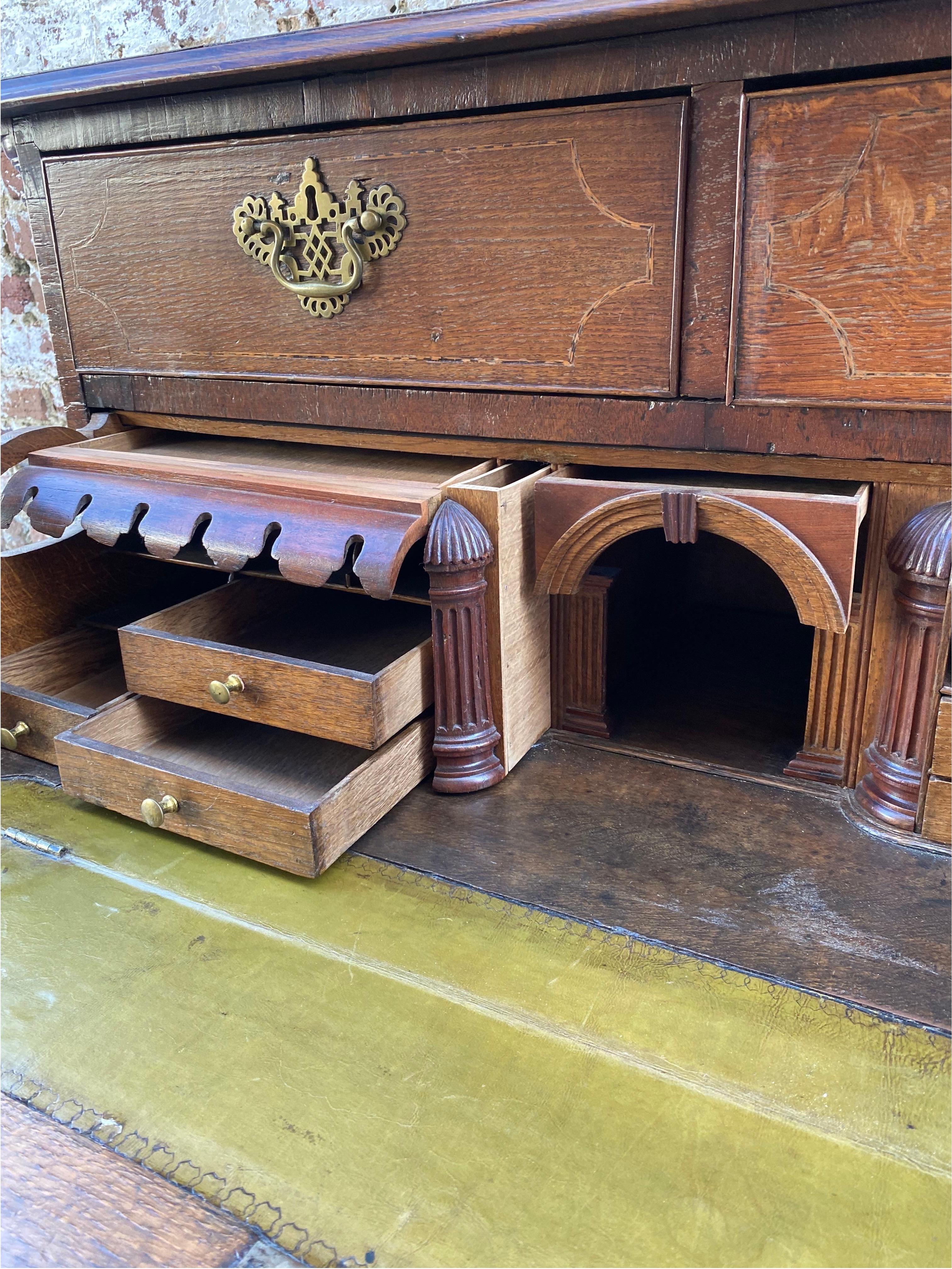Mid-18th Century English Oak Chest with Br
