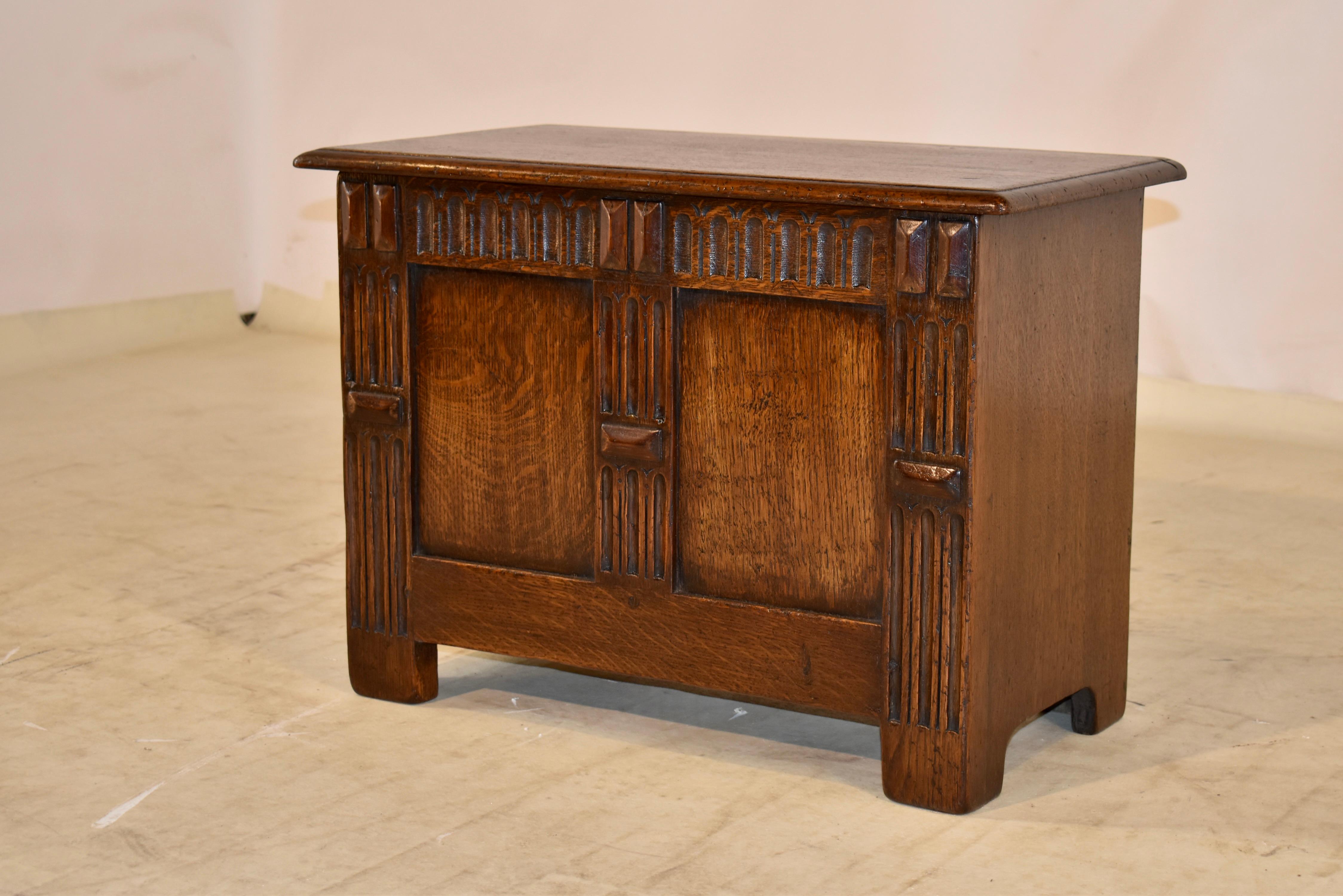 Early 20th Century English Oak Coffer, c. 1900 For Sale