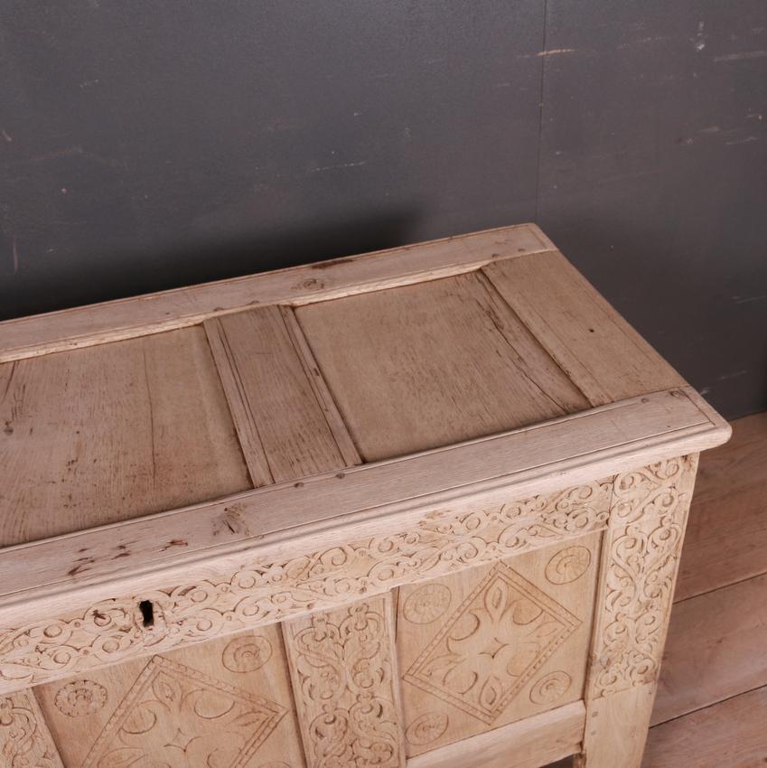 English Bleached Oak Storage Chest 1