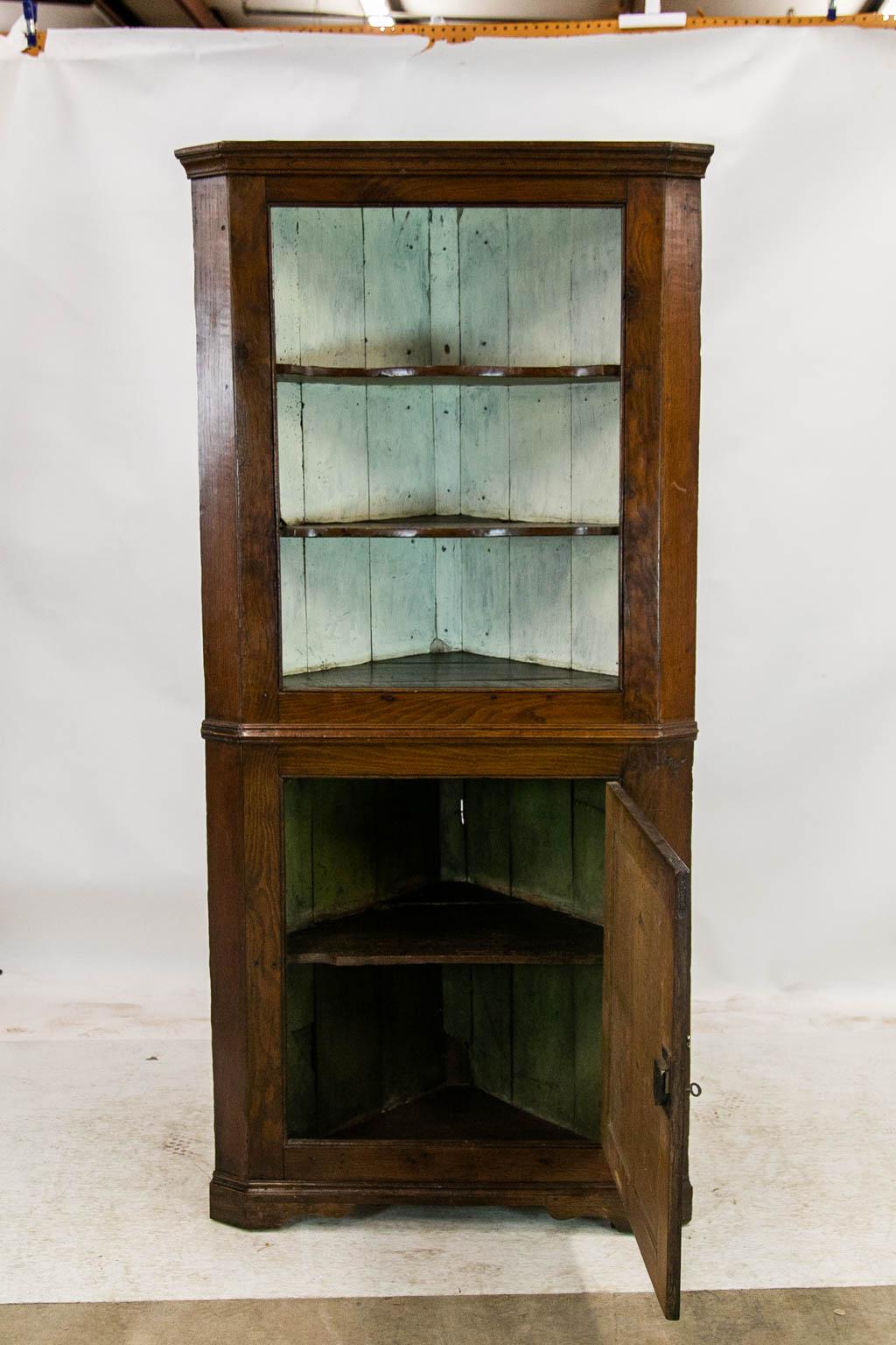 Englisches Eckschrank aus Eiche 1