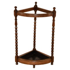 Porte-parapluies ou Sticks d'angle en Oak Oak, Circa 1900