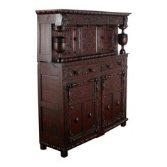 English Oak Court Cupboard