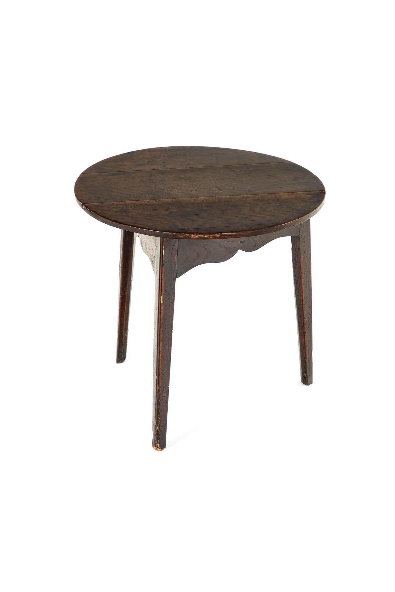 Early Victorian English Oak Cricket Table