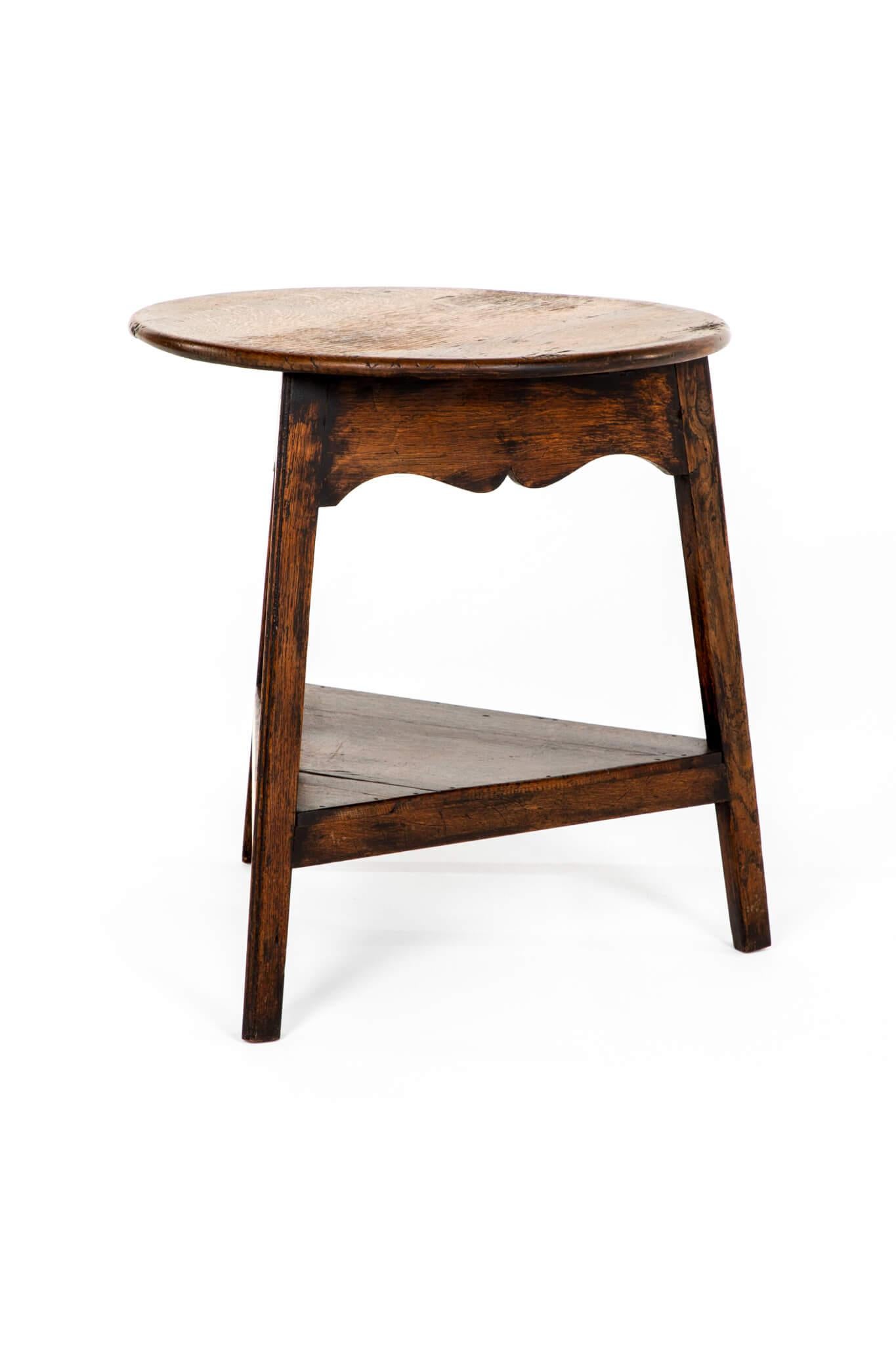 British English Oak Cricket Table