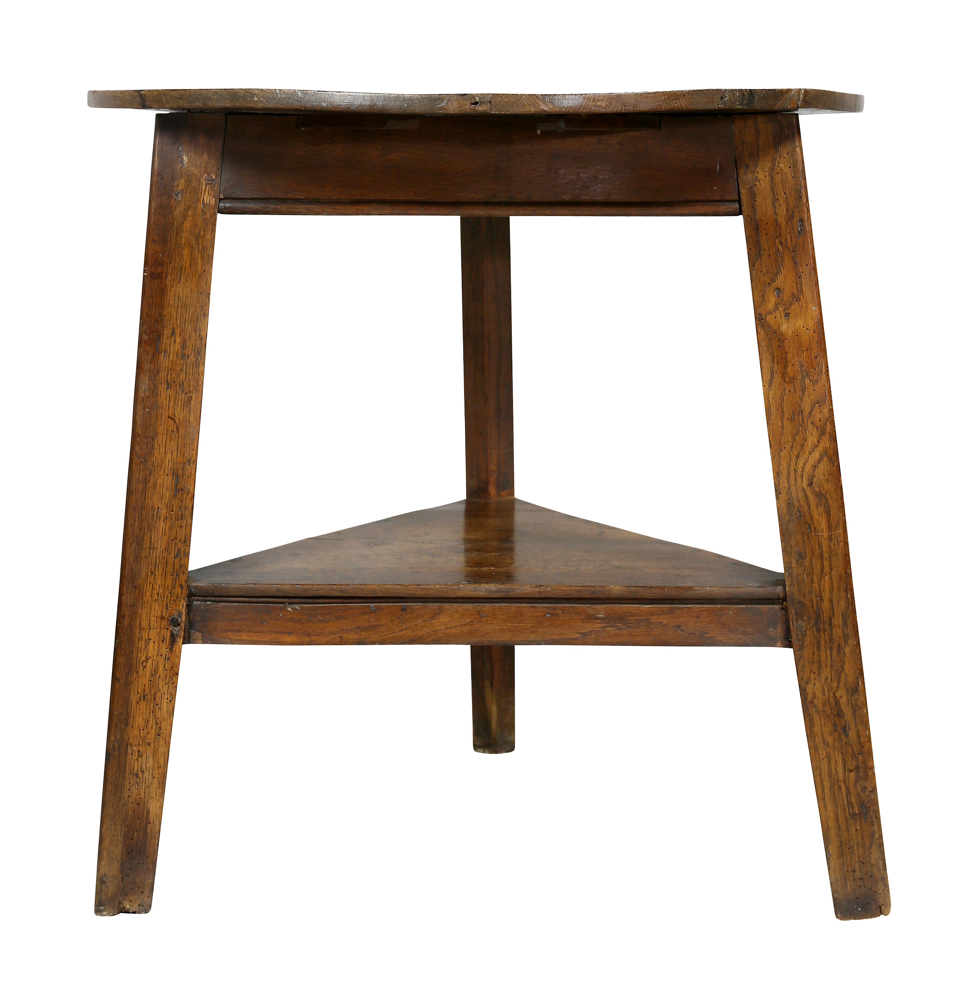 Early 19th Century English Oak Cricket Table