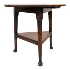 Vintage English Oak Cricket Table
