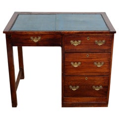 English Oak Desk Edwardian Pedestal Writing Desk