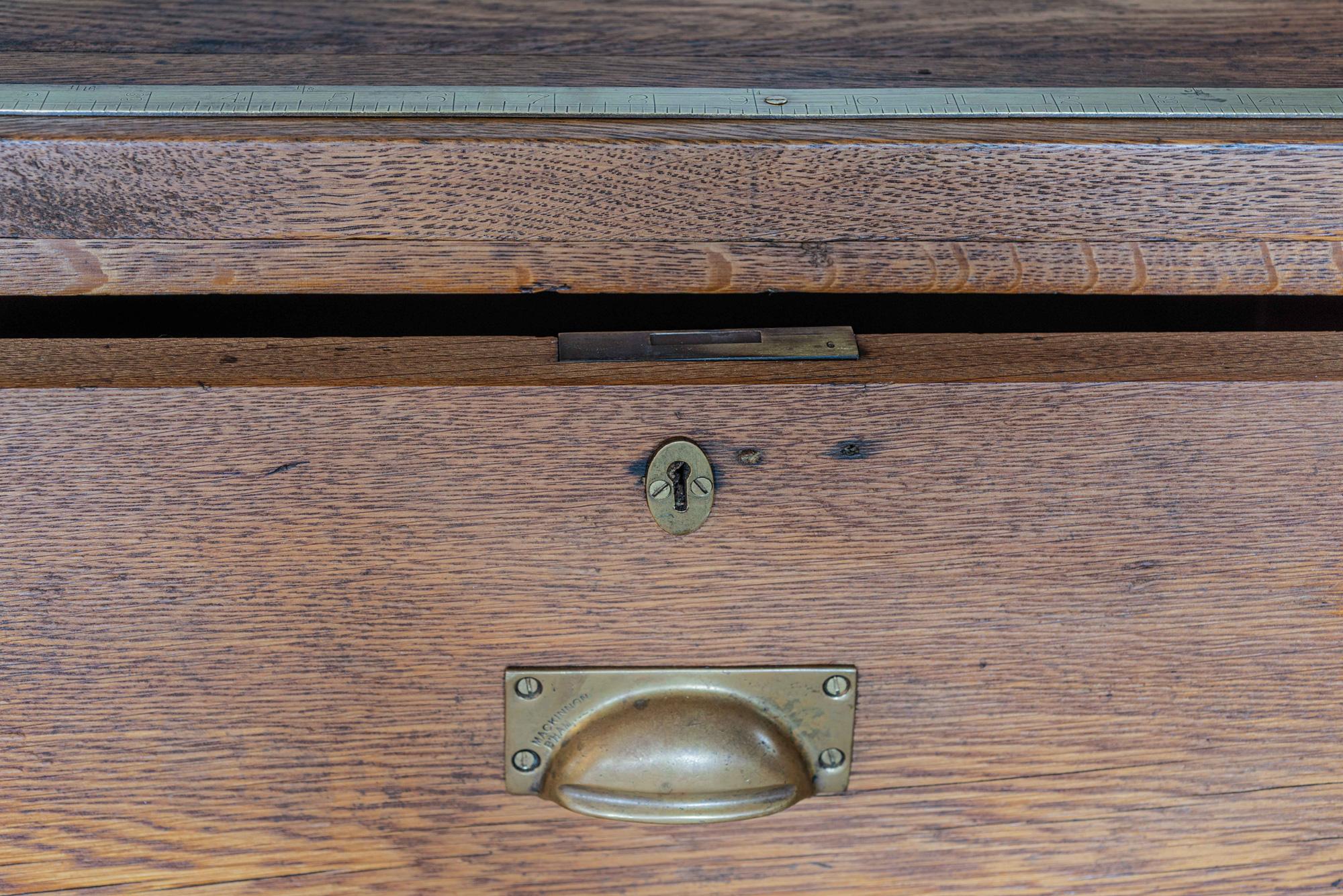 English Oak Drapers Table, circa 1920 2